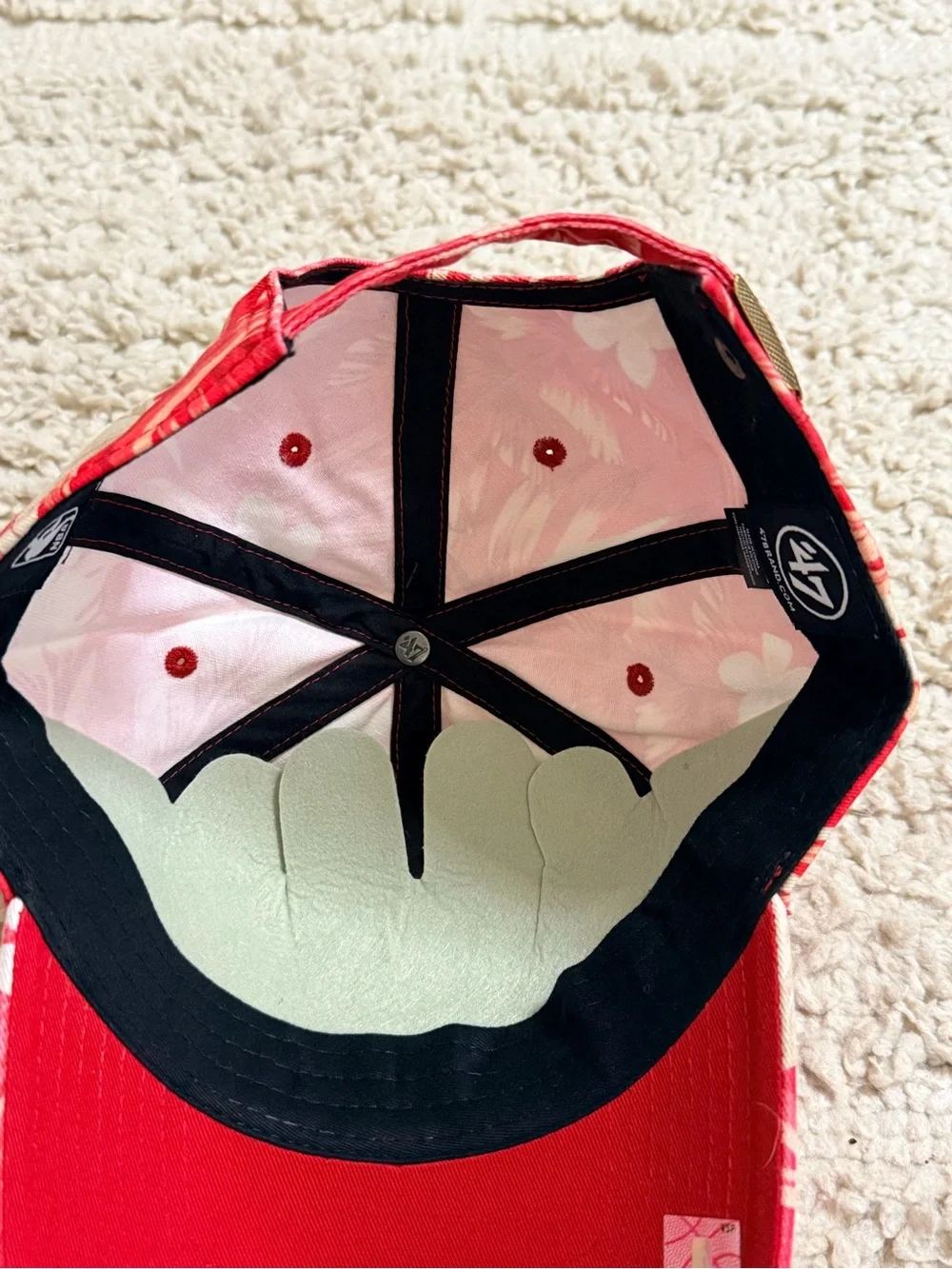 47 Brand Atlanta Hawks Tropicalia Floral Clean Up Adjustable Hat